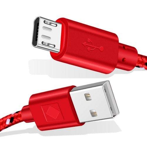 Phone Cables Cords Micro Usb Nylon Data Fast Charging Charger For Samsung Huawei Xiaomi Black 50Cm Cables & Adapters