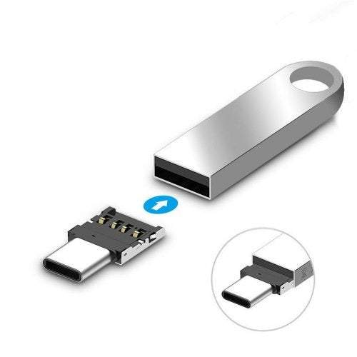 Power Charging Usb Mini To Type Convert Fast Charge Adapter Silver