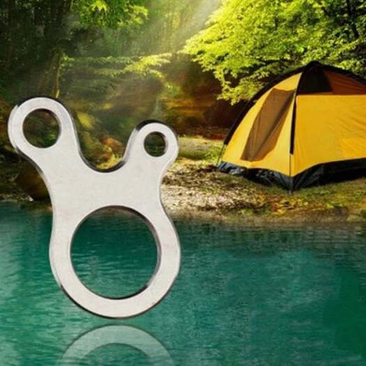 Outdoor Camping Tent Wind Rope Buckle 3 Hole Tensioner Fastener Tightening Hook