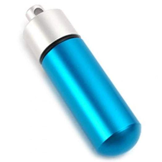 Safety Whistles Outdoor Waterproof Sealed Storage Medicine Bottle Deep Sky Blue
