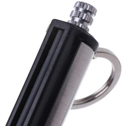 Necklaces Cylindrical Match Key Chain Silver Keyrings