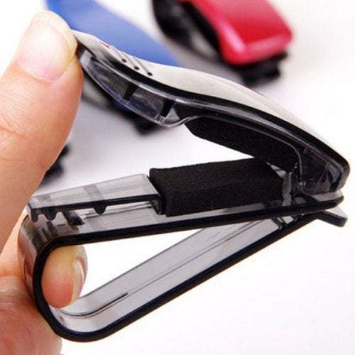 Car Decorations Portable Sunglasses / Ticket Card Holder Clip For 1Pc Silver Car Organisers