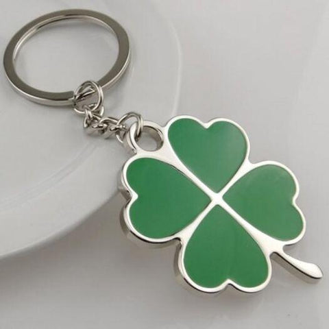 Necklaces Stainless High Quality Creative Four Leaf Clover Lucky Key Chain Green