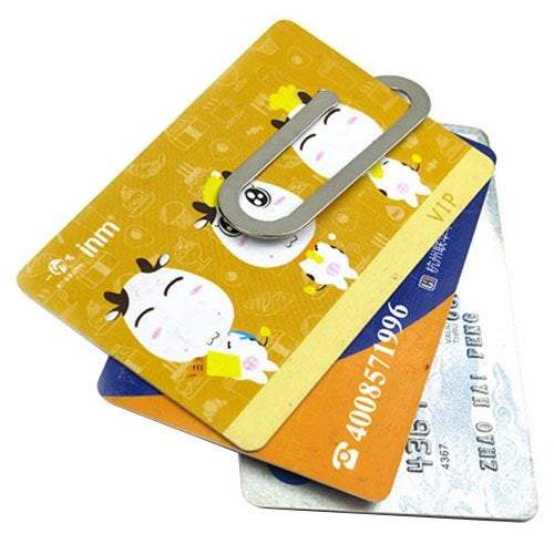 Veile Studios Generators Power Stainless Steel Multi Function Wallet Paper Clip Silver Money Clips