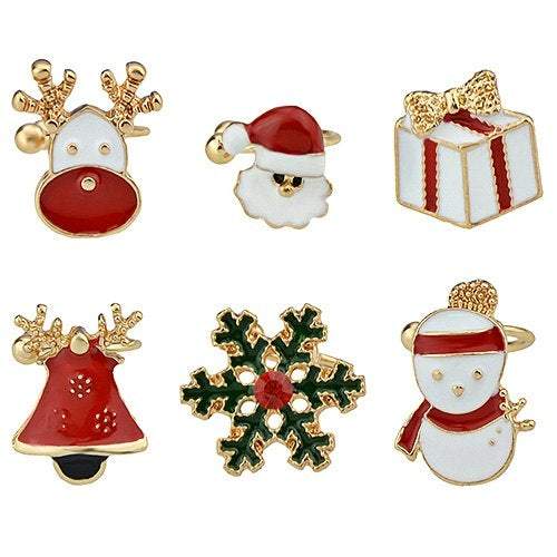 Veile Studios Stylish Multicolor Single Christmas Style Hoop Gift Earrings