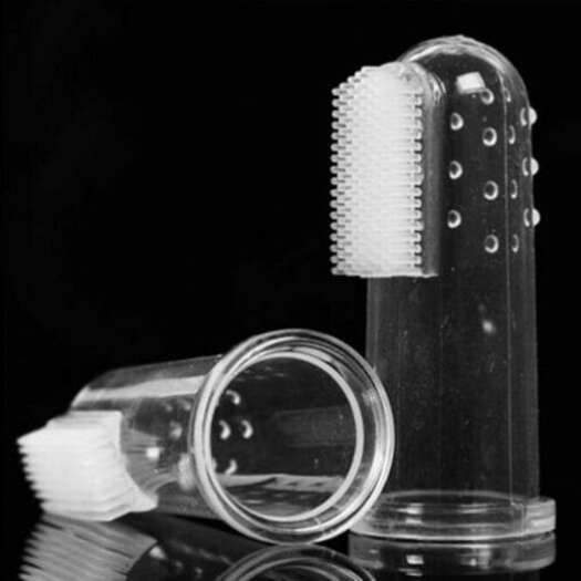 Small Animal Supplies Super Soft Pet Toothbrush For Dog Cat Cleaning Transparent Oral Hygiene