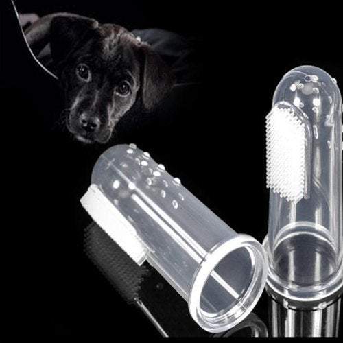 Small Animal Supplies Super Soft Pet Toothbrush For Dog Cat Cleaning Transparent Oral Hygiene