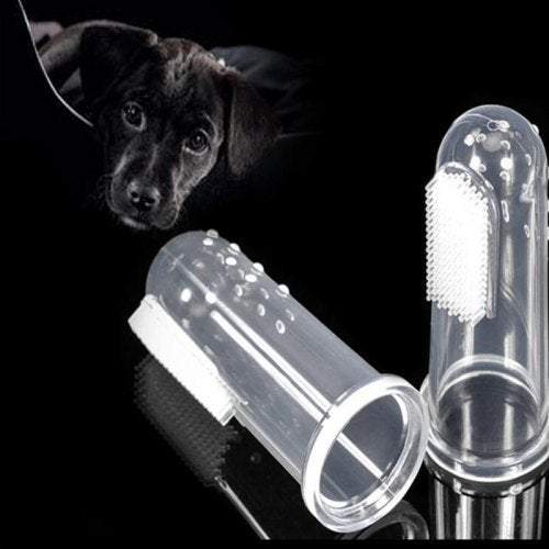 Small Animal Supplies Super Soft Pet Toothbrush For Dog And Cat Cleaning Transparent