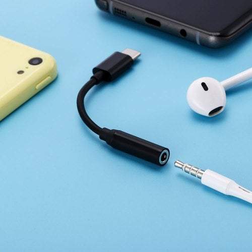 Phone Chargers Cables Universal Usb Type To 3.5Mm Stereo Audio Headphone Jack Adapter Black Cables & Adapters