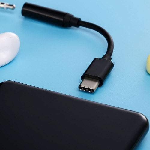 Phone Chargers Cables Universal Usb Type To 3.5Mm Stereo Audio Headphone Jack Adapter Black Cables & Adapters