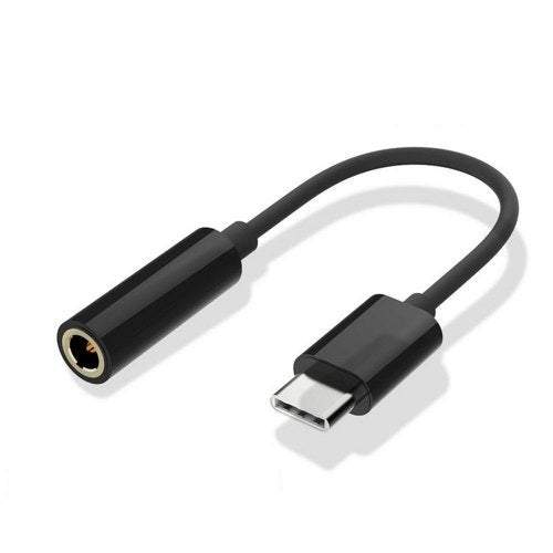 Phone Chargers Cables Usb Type To 3.5Mm Audio Headphone Jack Adapter Black