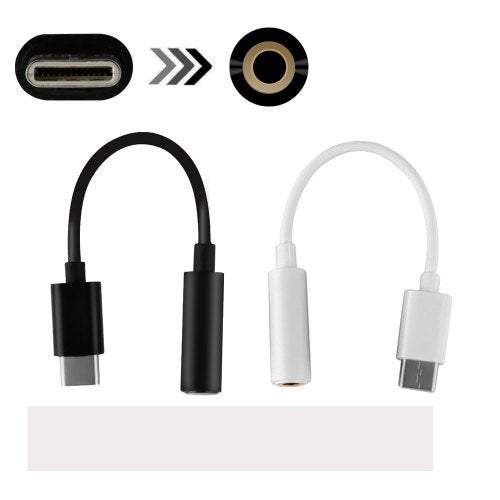Phone Chargers Cables Usb Type To 3.5Mm Earphone Adapter For Huawei Mate 20 / Pro 10 P20 White