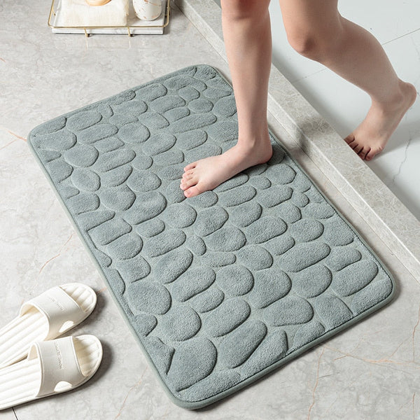 Comfortable Stone Design Rebound Memory Foam Bath Mat Bath Mats Rugs & Toilet Covers