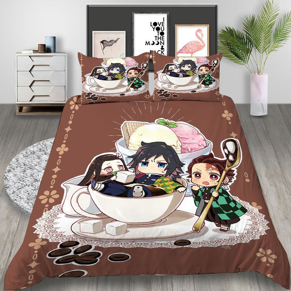 3D Printed Demon Slayer Anime Duvet Quilt Covers Children's Quilt Covers