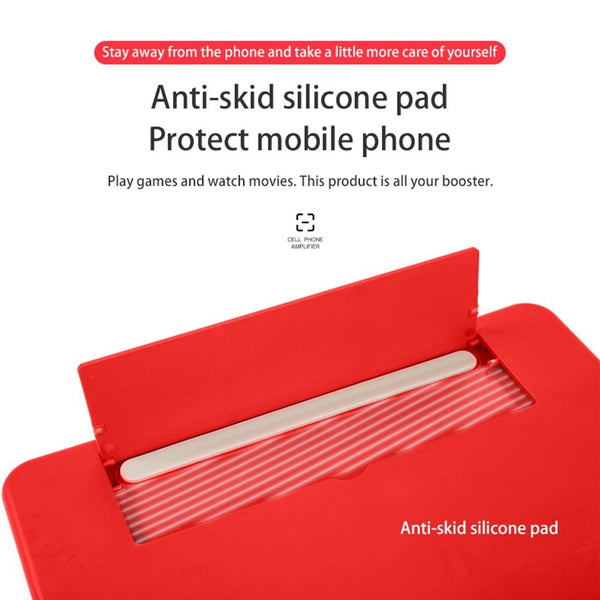 Black 12 Inch Mobile Phone Screen Magnifier Amplifier Folding Design Mounts & Holders