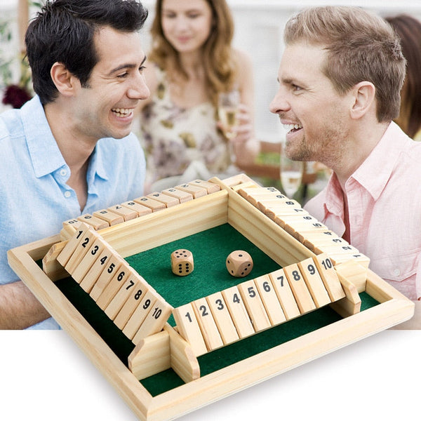 Four Player Shut The Box Family Dice Board Games