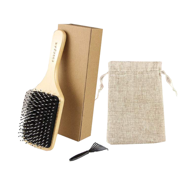Hair Brushes Combs Boar Bristle Hairbrush With Combing Pins Board Suitable For Women Men Reduce Frizz Dryness Restore Natural Luster Brushes & Combs