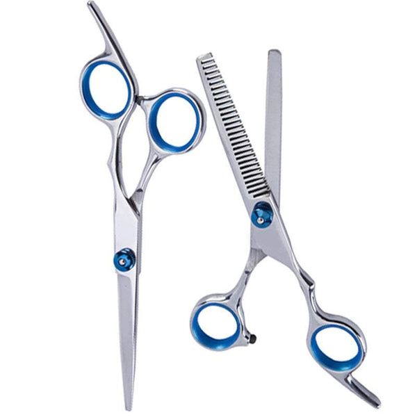 Salon Equipment Hair Cutting Scissors Set Professional 10 Pcs Hairdressing Kit Shears Thinning Razor Comb Clips Cape For Home Barber