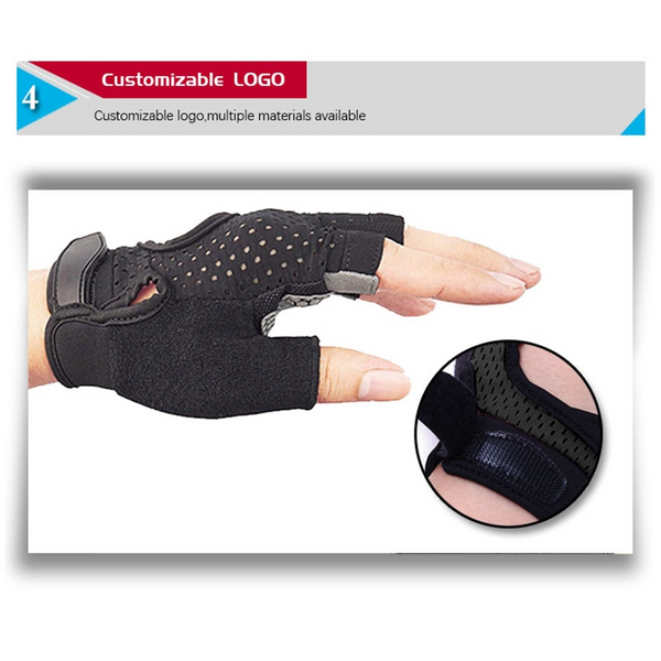 Half Finger Non Slip Breathable Fitness Weight Lifting Gloves Women Gloves Straps & Hooks