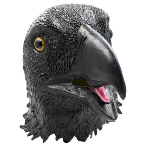 Halloween Animal Eagle Head Latex Mask For Funny Ball Party Show Natural Black