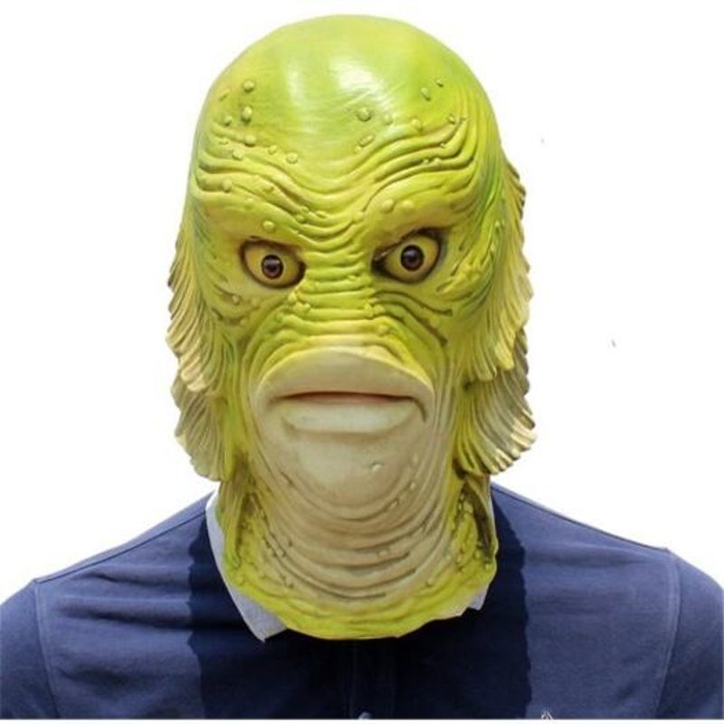 Shape Water Amphibian Man Fish Cosplay Costumes Merman Face Halloween Latex Mask Masks