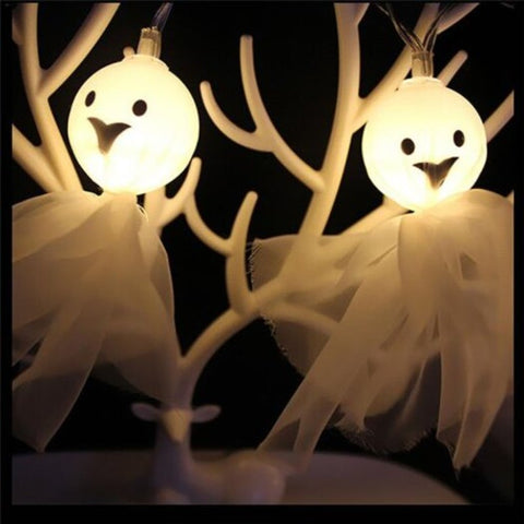 Halloween Lights 10 Led Ghost String Lamps For Indoor Christmas Decoration Warm White