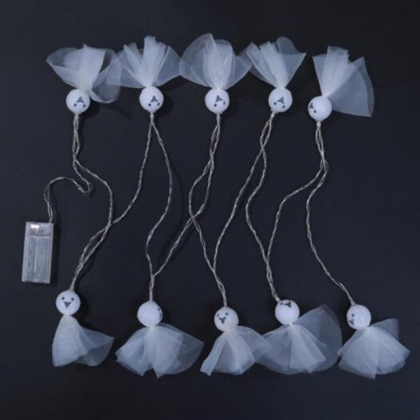 Halloween Lights 10 Led Ghost String Lamps For Indoor Christmas Decoration Warm White Seasonal Decorations