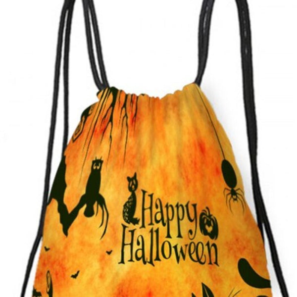 Halloween Style Drawstring Design Storage Bag Gift Candy Backpack Multi