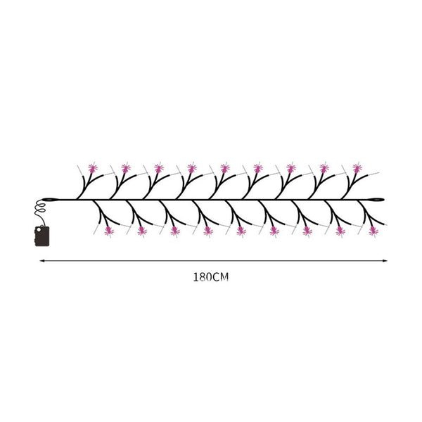 Halloween Willow Vine Twig Decoration Lights Spider Bats Branches Spooky Party Decorations