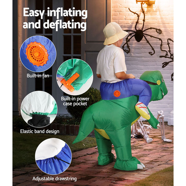 Inflatable Dinosaur Costume Adult Suit Blow Up Party Fancy Dress Halloween Cospl