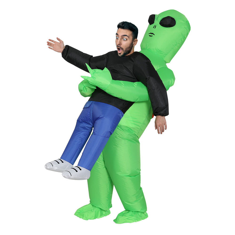 Inflatable Green Alien Costume Adult Suit Blow Up Party Fancy Dress Halloween Unisex Costumes