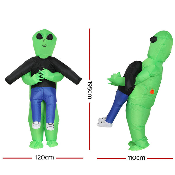 Inflatable Green Alien Costume Adult Suit Blow Up Party Fancy Dress Halloween Unisex Costumes