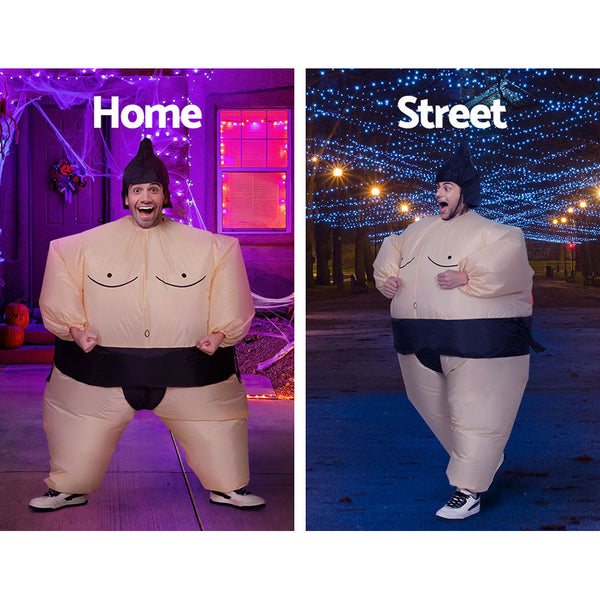 Inflatable Sumo Costume Adult Suit Blow Up Party Fancy Dress Halloween Cosplay Unisex Costumes