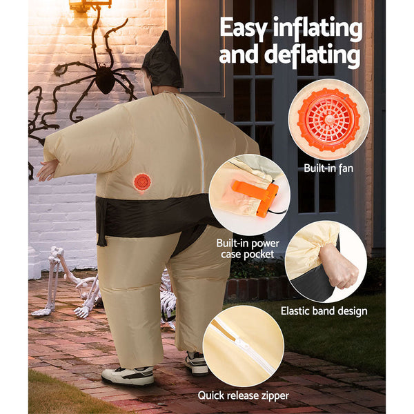 Inflatable Sumo Costume Adult Suit Blow Up Party Fancy Dress Halloween Cosplay Unisex Costumes