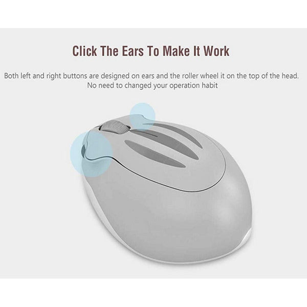 Hamster Mini Mouse 2.4Ghz Wireless Creative Design Mice For Windows Computer Pc Laptop Gift Gray Mice Trackballs & Touchpads