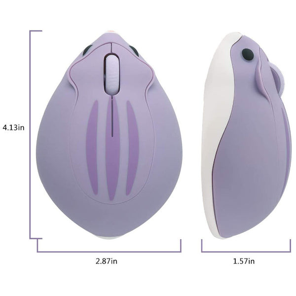 Hamster Portable Mini Mouse 2.4Ghz Wireless Creative Design Mice For Windows Computer Pc Laptop Gift Purple
