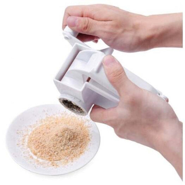 Hand Cranked Rotary Cheese Grater Ginger Slicer Vegetable Cutter White