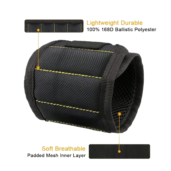 Hand Tools Magnetic Wristband Belt With 15 Powerful Magnets For Fixing Screws / Nails Drill Bits Bolts Scissors Universal Gifts Suitable Men Fathers D