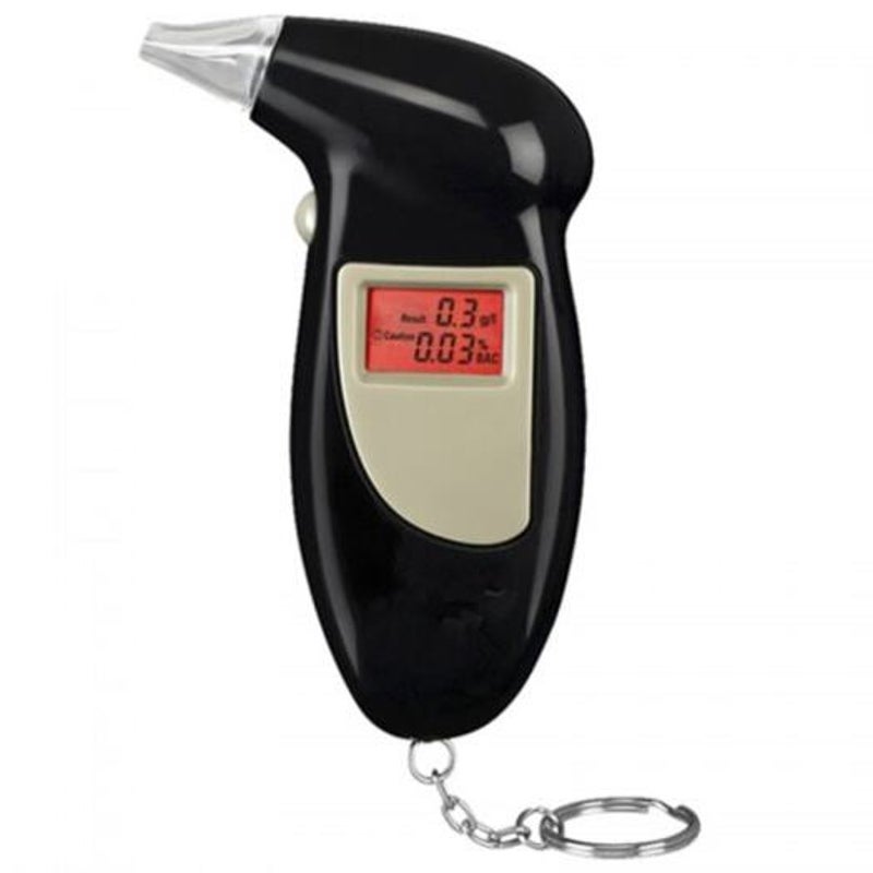 Handheld Alcohol Breathalyzer Portable Tester Black Electronic Breathalysers