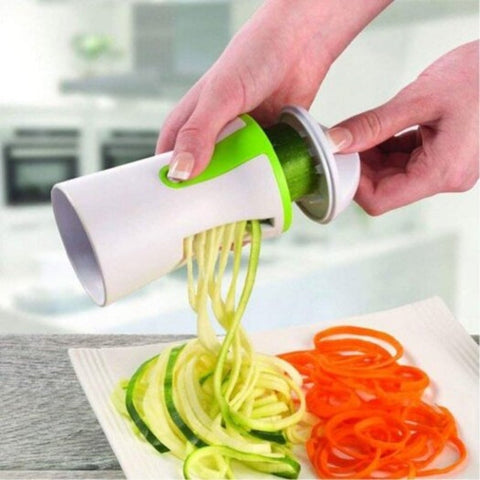 Handheld Spiralizer Vegetable Peeler Stainless Steel Slicer For Potatoes Spaghetti Green