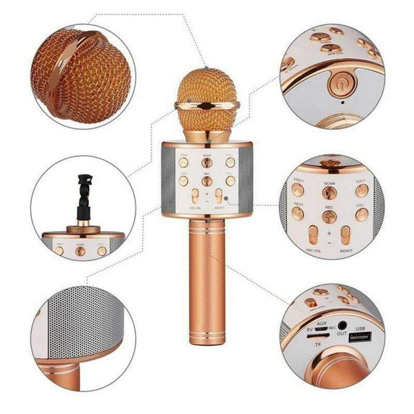 Handheld Studio Microphones Wireless Bluetooth With For Ios Android Karaoke Microphones