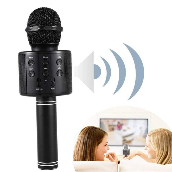 Handheld Studio Microphones Wireless Bluetooth With Speaker For Ios Android