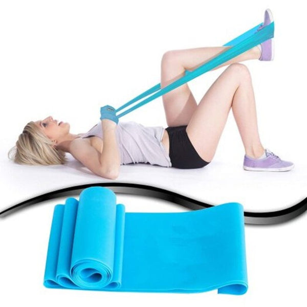 Other Strength Training Handise Super Exercise Band 7 Ft. Long Latex Free Resistance Bands Day Sky Blue 1Pc