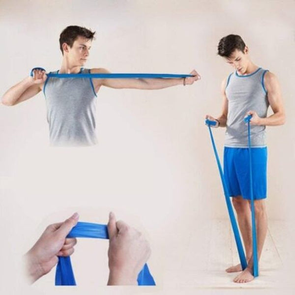 Handise Super Exercise Band 7 Ft. Long Latex Free Resistance Bands Day Sky Blue 1Pc Other Strength Training