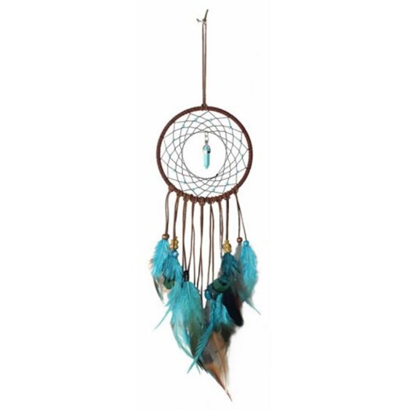 Handmade Dream Catcher With Feathers Wall Hanging Decoration Ornament Gift Macaw Blue Green Other Home Décor
