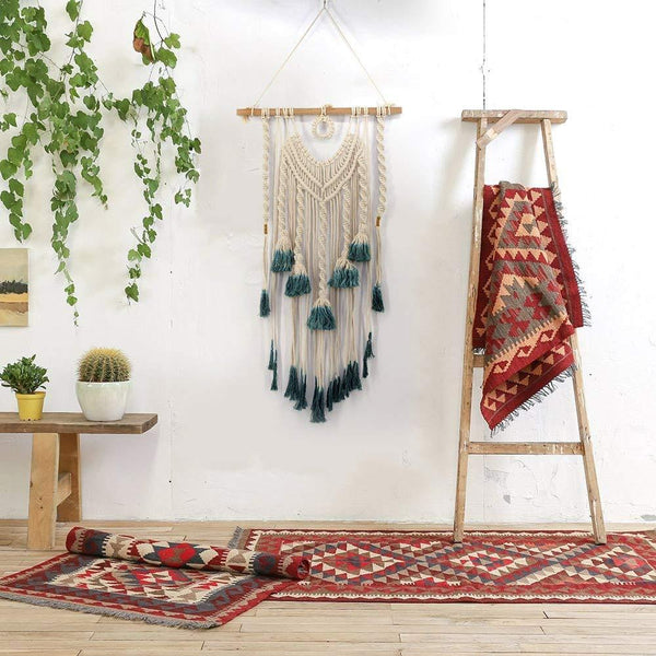 Macrame Wall Hanging Woven Art Tapestry Boho Dcor Tapestries