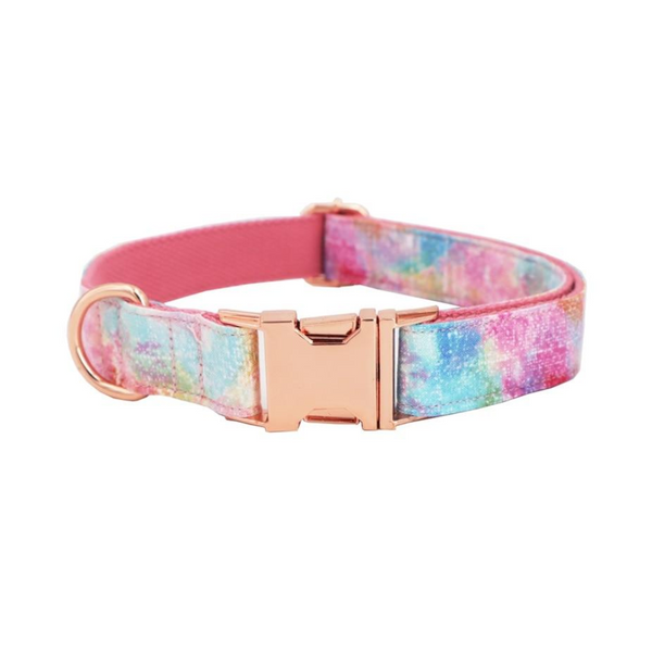 Handmade Dream Girl Dog Collar With Optional Matching Leash Flower Leads & Head Collars