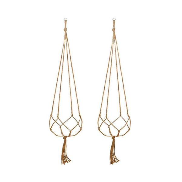 Plant Stands Hemp Rope Hanging Pot Basket Flower Holder Baskets Pots Window Boxes