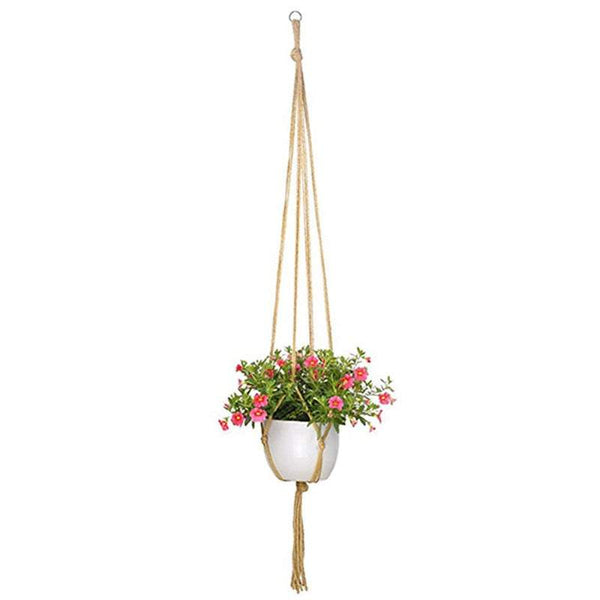 Plant Stands Hemp Rope Hanging Pot Basket Flower Holder Baskets Pots Window Boxes