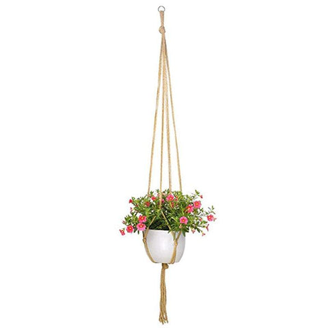 Plant Stands Hemp Rope Hanging Pot Basket Flower Holder Baskets Pots Window Boxes